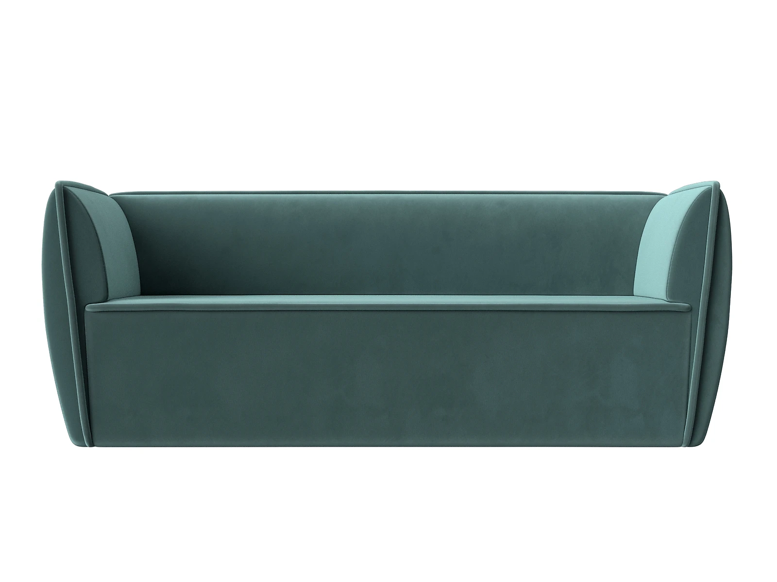 Узкий прямой диван Бергамо-3 Плюш Дизайн 3