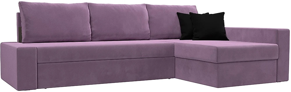 Угловой диван фиолетовый Версаль Вельвет