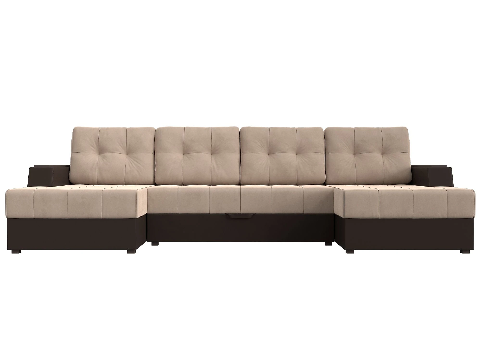  угловой диван с оттоманкой Эмир-П Плюш Дизайн 17