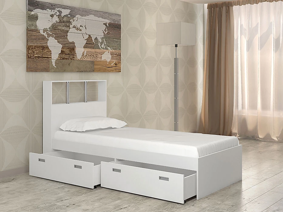 Малогабаритная кровать Бриз-6 (90) Дизайн-1