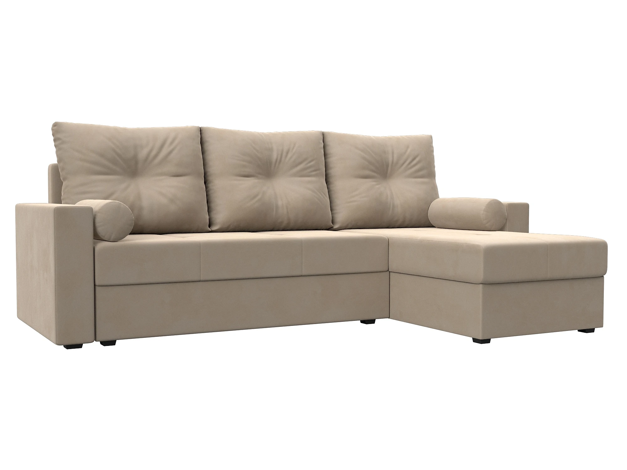 Угловой диван из ткани антикоготь Верона Лайт Плюш Дизайн 1
