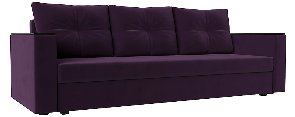 Прямой диван до 30000 рублей Атланта Лайт без столика Плюш Фиолет