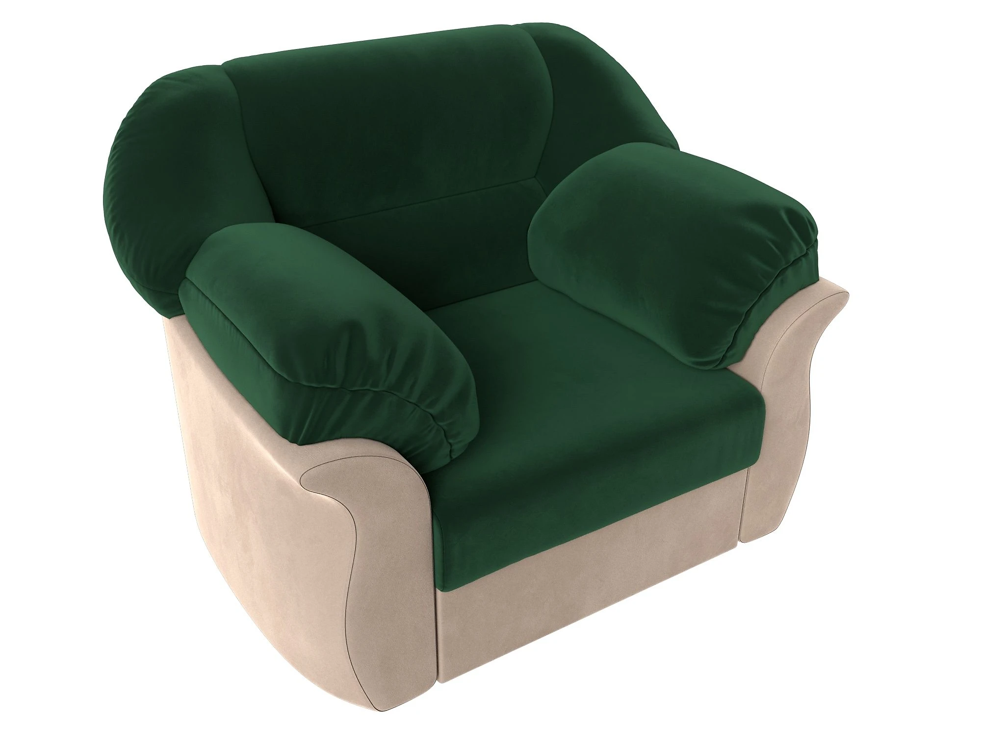 Зелёное кресло Карнелла Плюш Дизайн 5