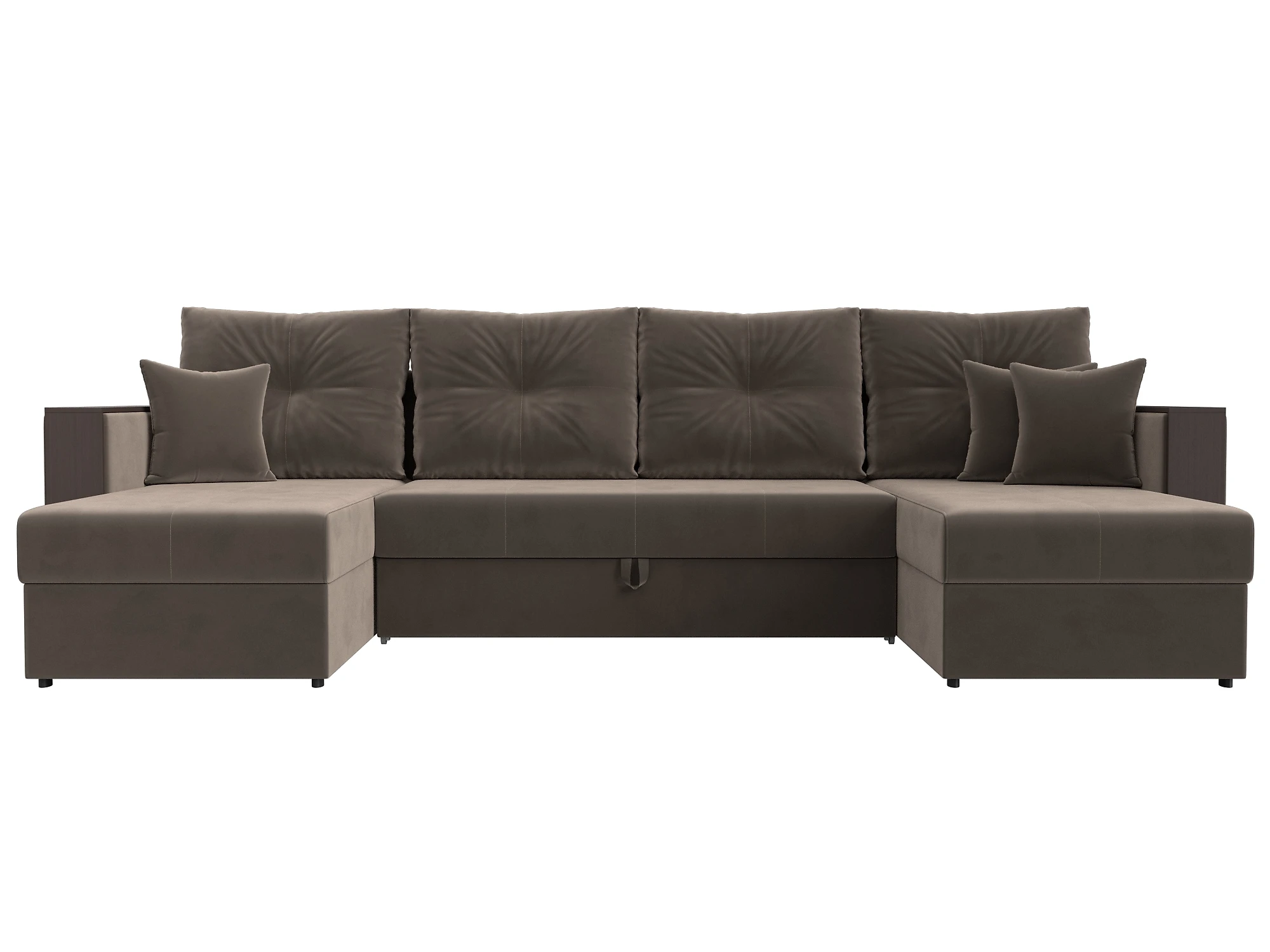 Угловой диван на деревянном каркасе Валенсия-П Плюш Дизайн 5