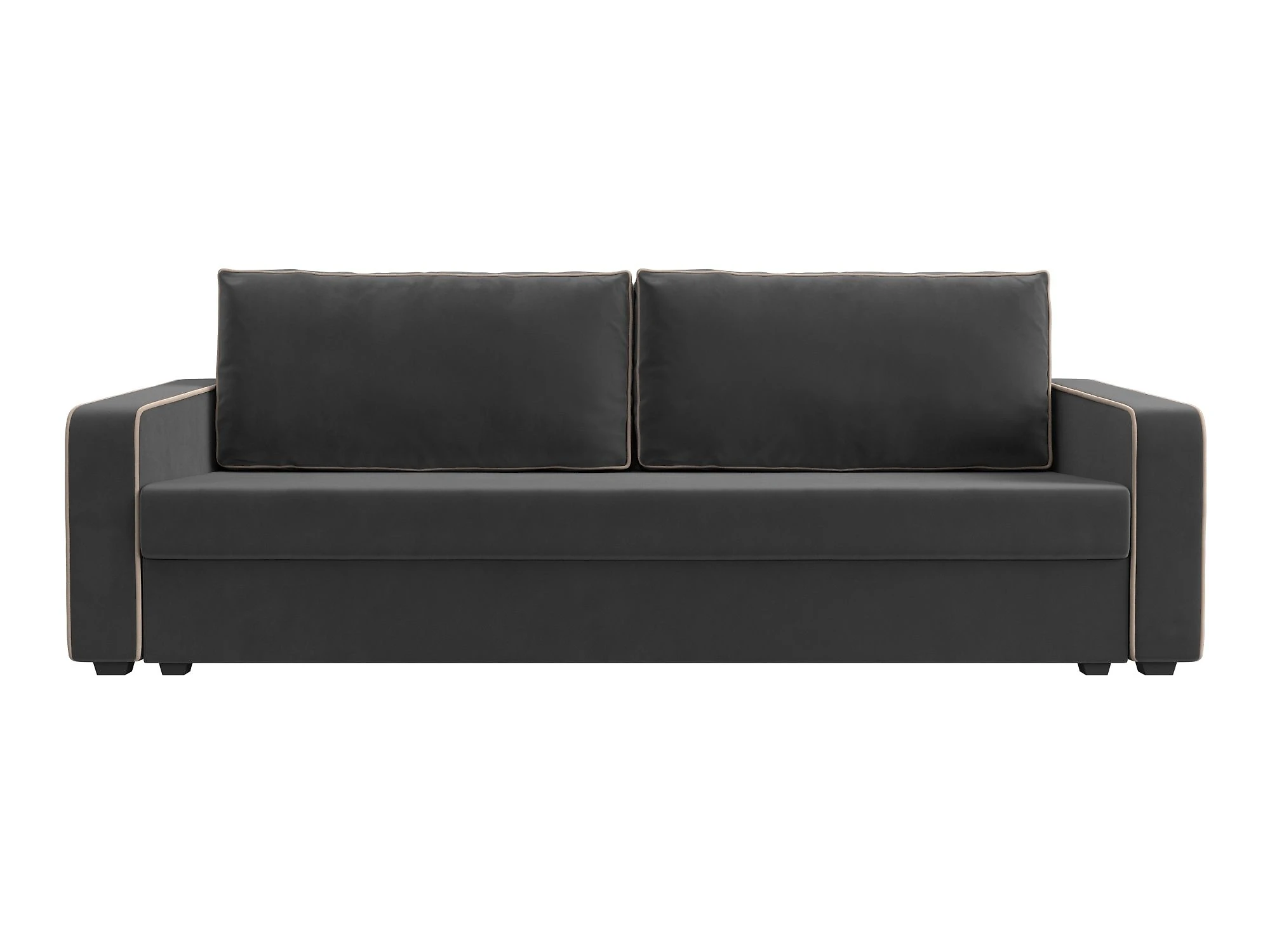 Прямой диван серого цвета Лига-009 Плюш Дизайн 14