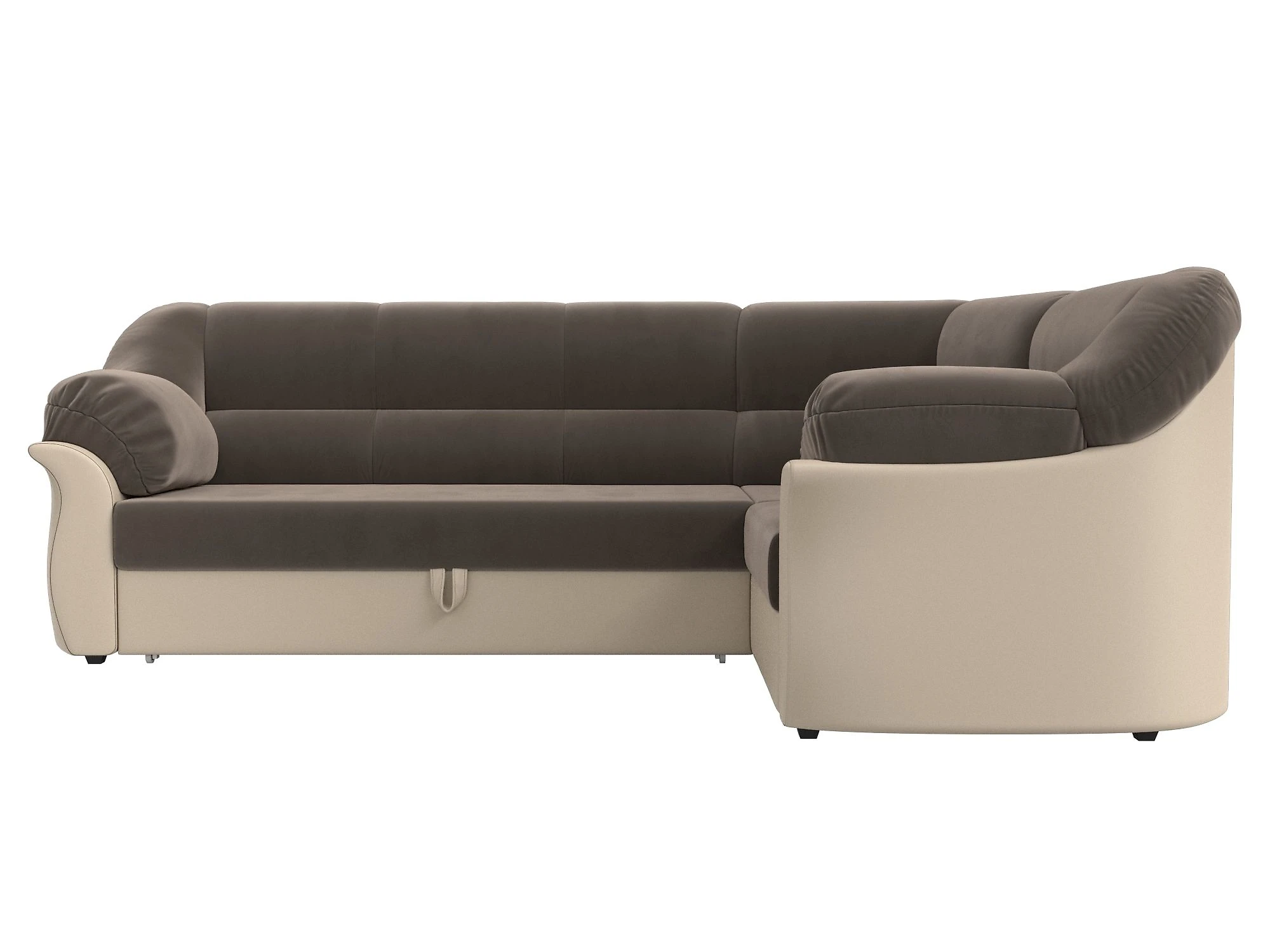 Угловой диван из ткани антикоготь Карнелла Плюш Дизайн 5