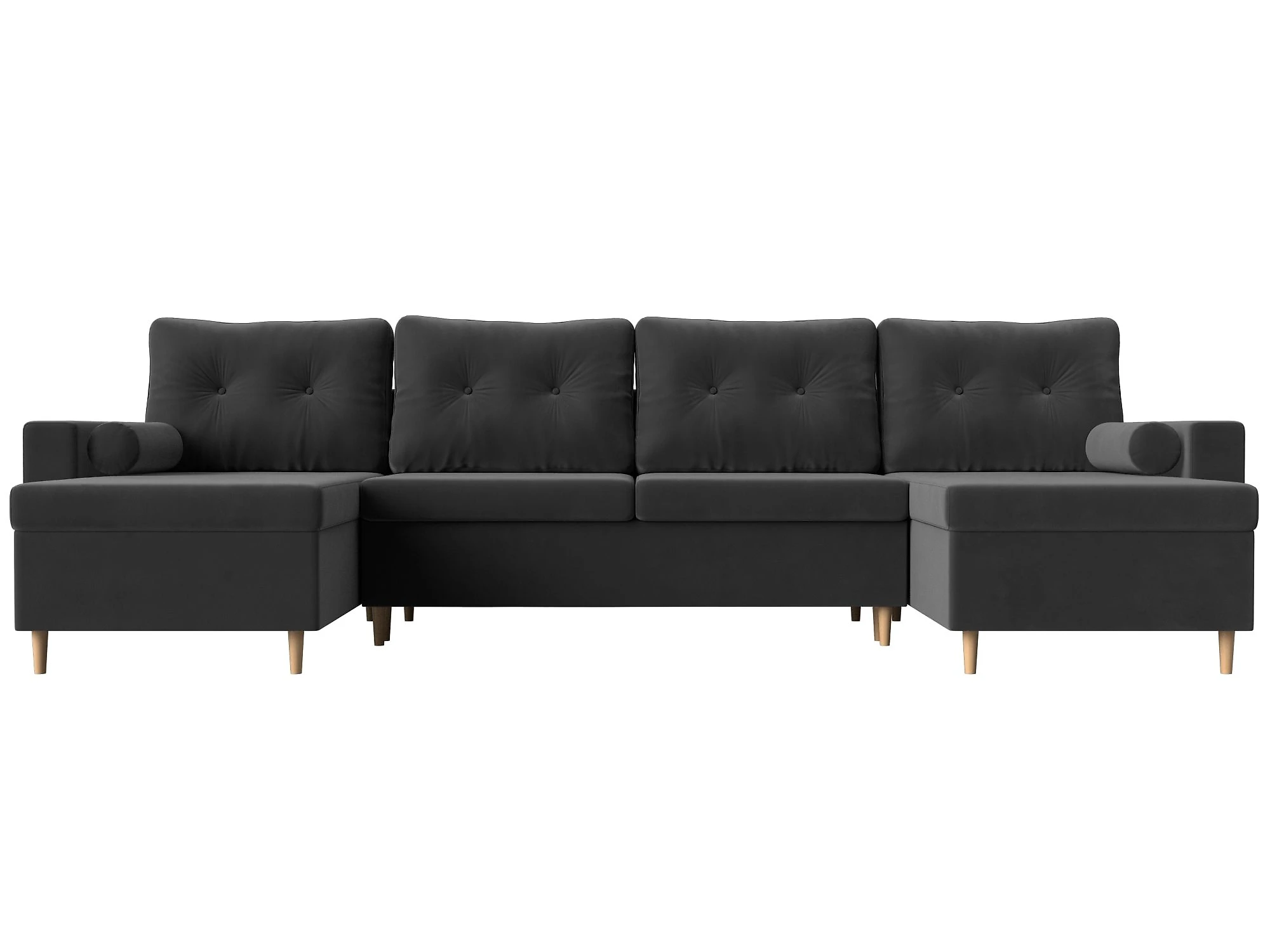 Угловой диван с канапе Белфаст-П Плюш Дизайн 6