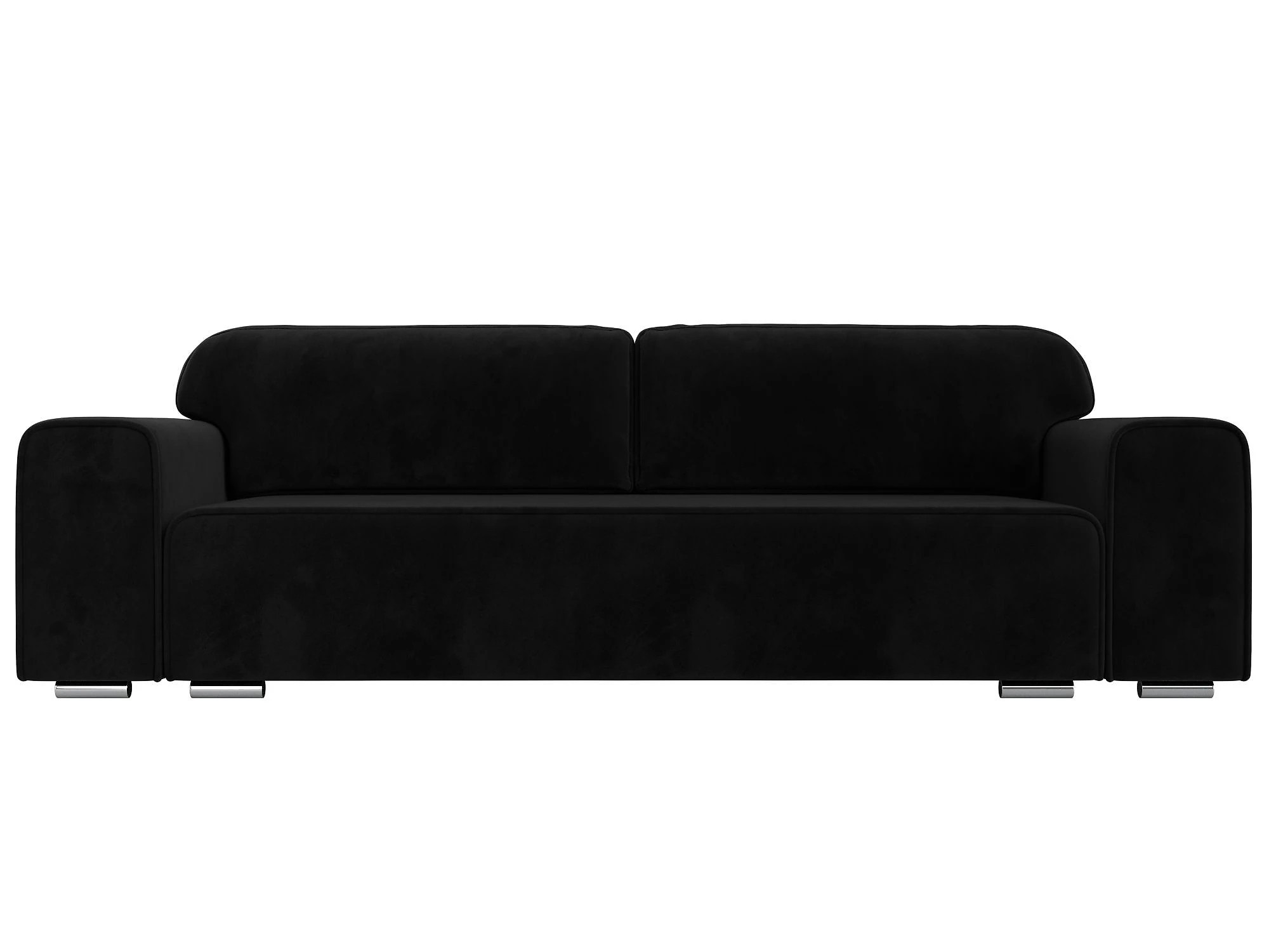 Чёрный диван Лига-029 Плюш Дизайн 8