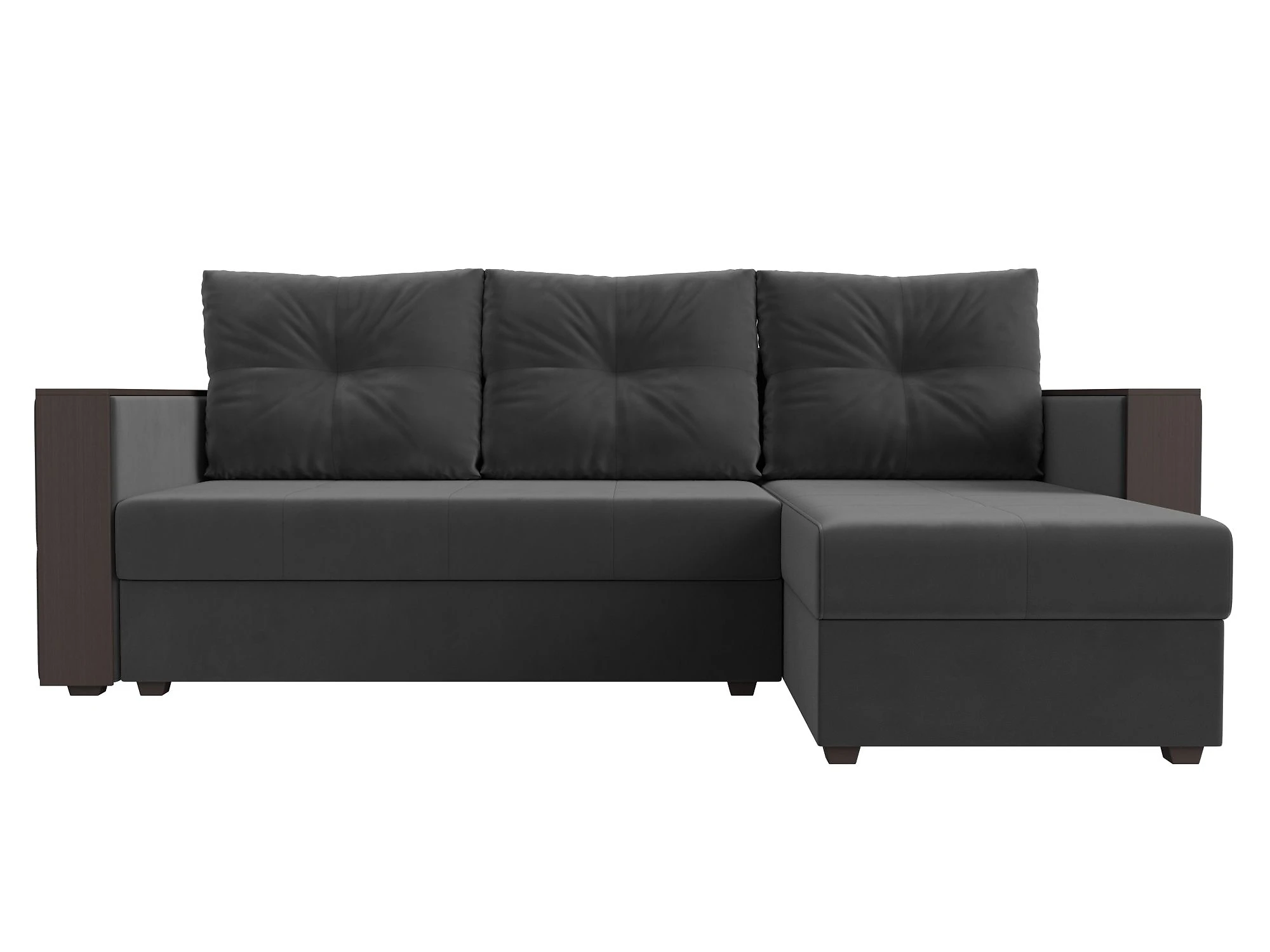 Угловой диван на деревянном каркасе Валенсия Лайт Плюш Дизайн 6