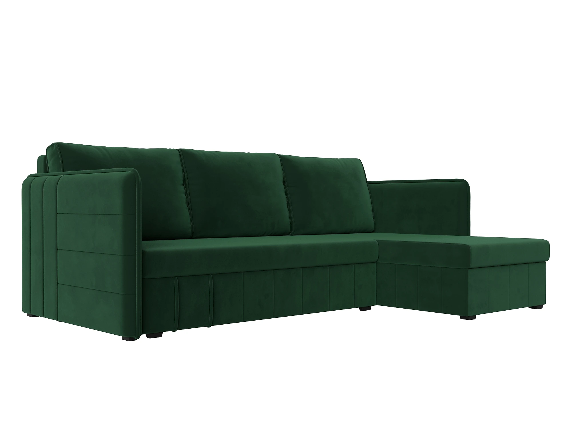 Угловой диван из ткани антикоготь Слим Плюш Дизайн 4