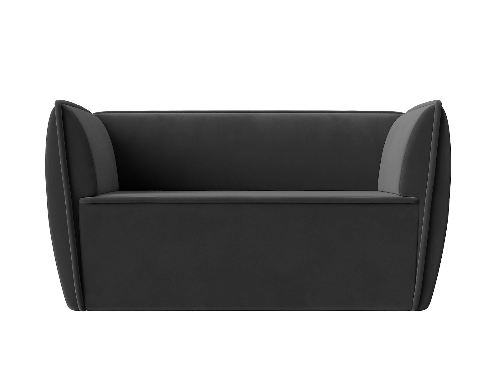 Прямой диван серого цвета Бергамо-2 Плюш Дизайн 11