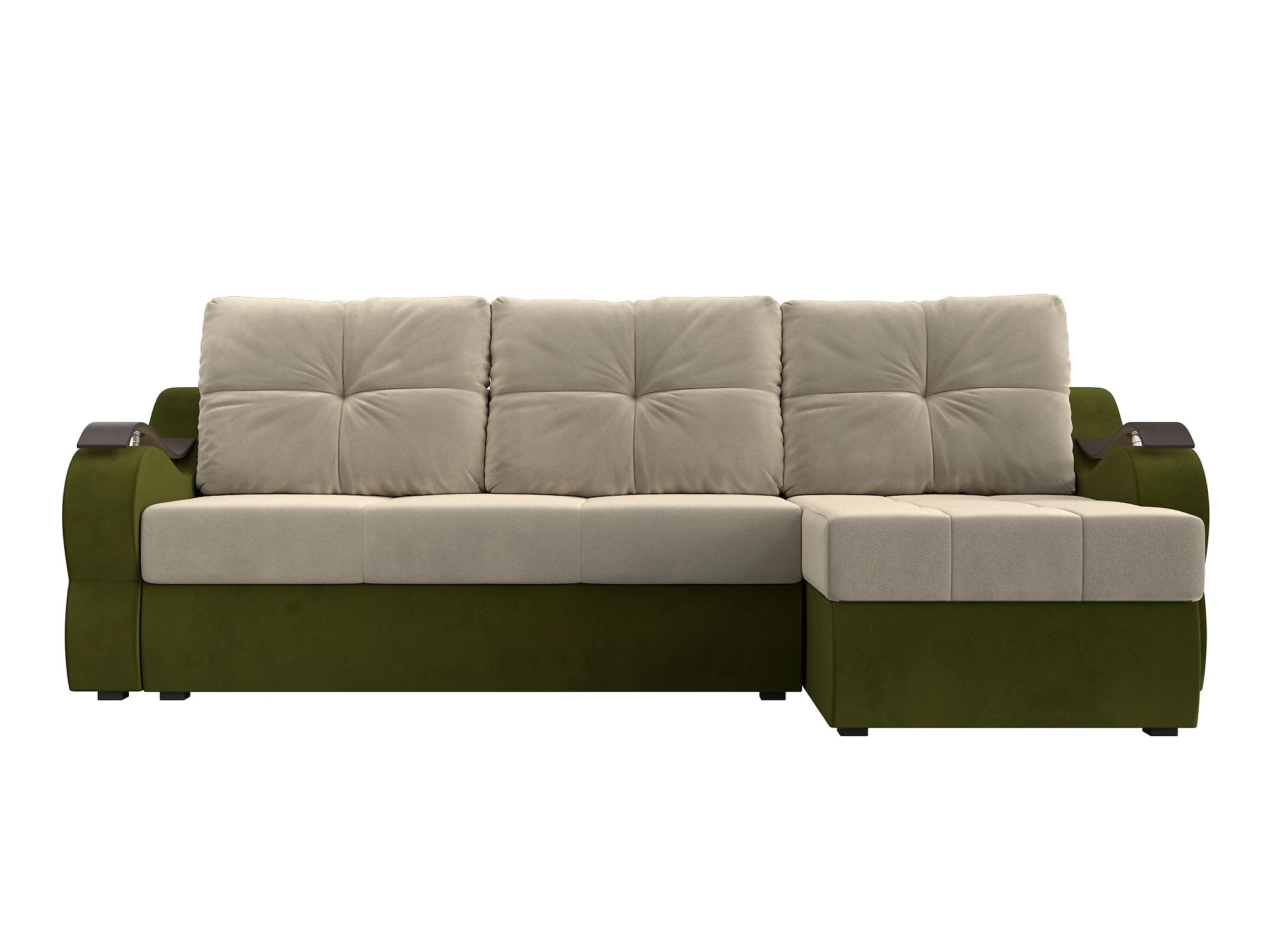 Зелёный угловой диван Меркурий Дизайн 1