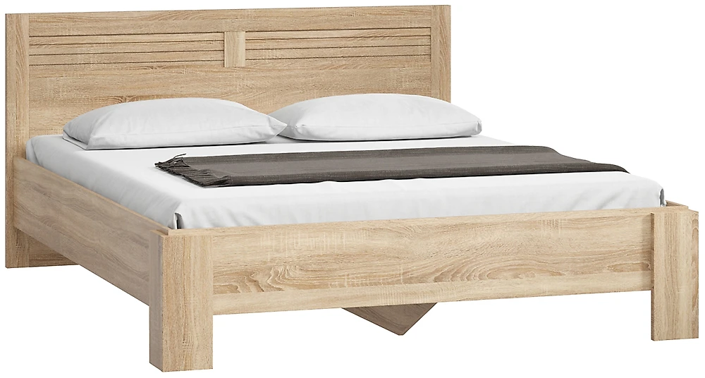 Двуспальная кровать молочный дуб Кантри-160 (Марта)