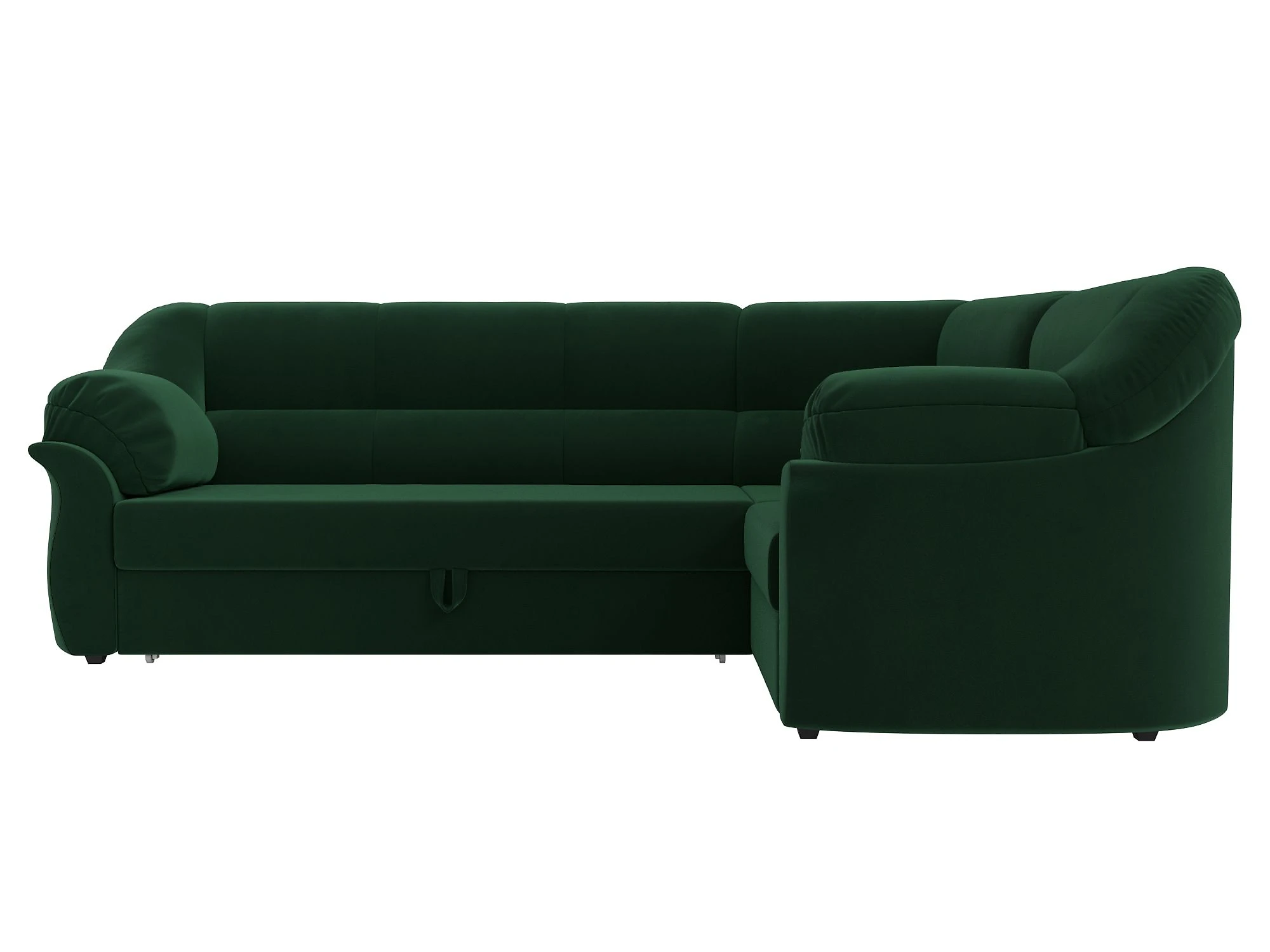 Угловой диван изумрудный Карнелла Плюш Дизайн 23
