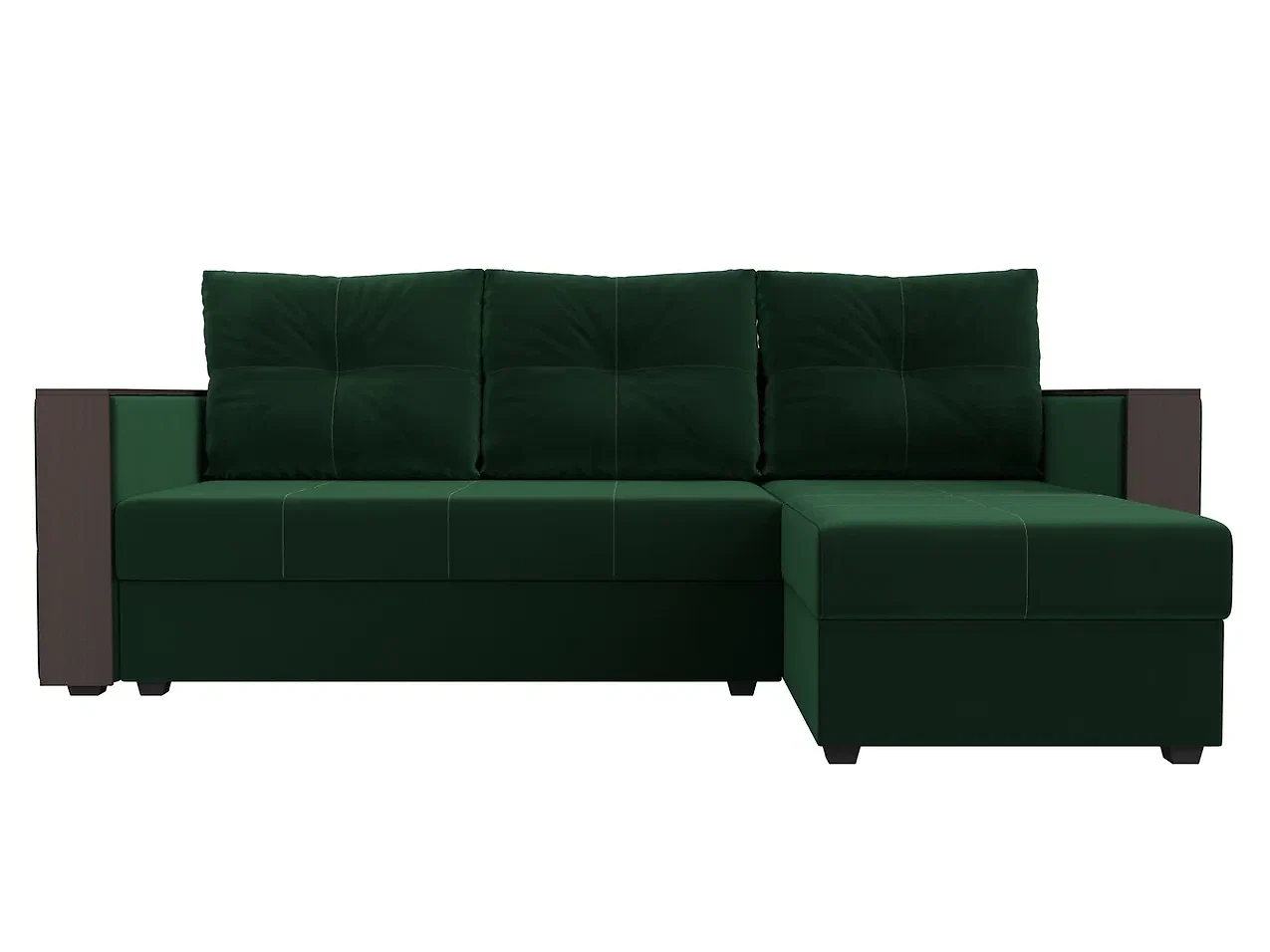 Угловой диван на деревянном каркасе Валенсия Лайт Плюш Дизайн 4