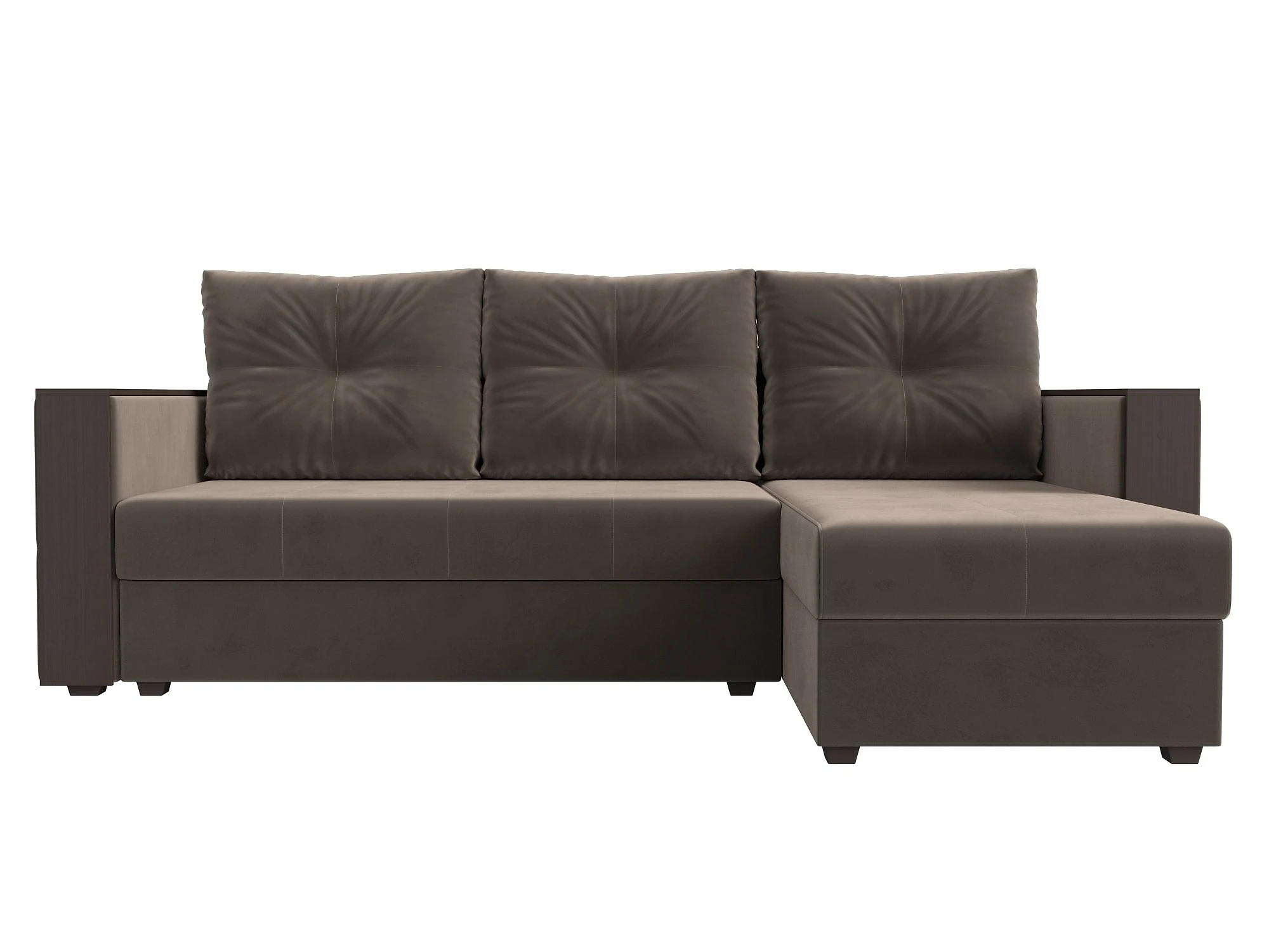 Угловой диван из ткани антикоготь Валенсия Лайт Плюш Дизайн 5