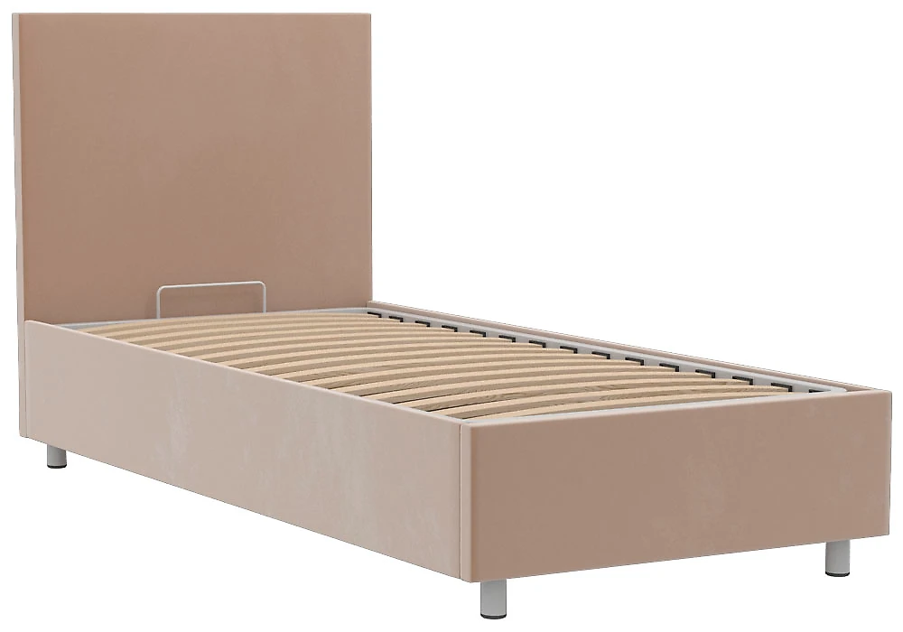Односпальная кровать Белла 90х200 с бельевым ящиком Плюш Бейдж