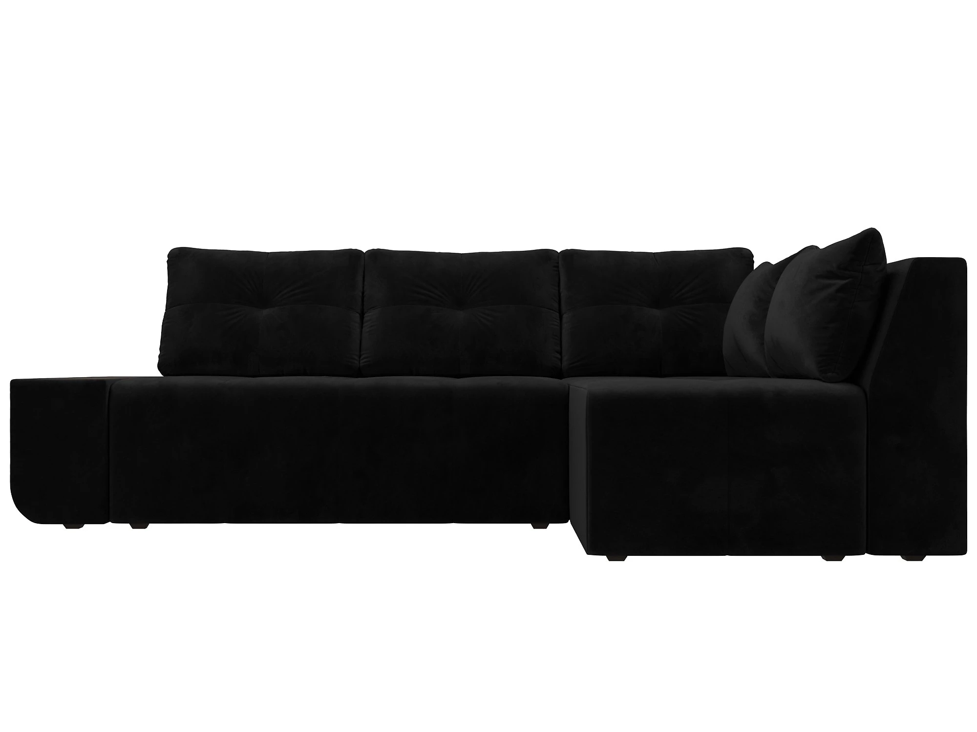 Черный диван еврокнижка Амадэус Плюш Дизайн 7