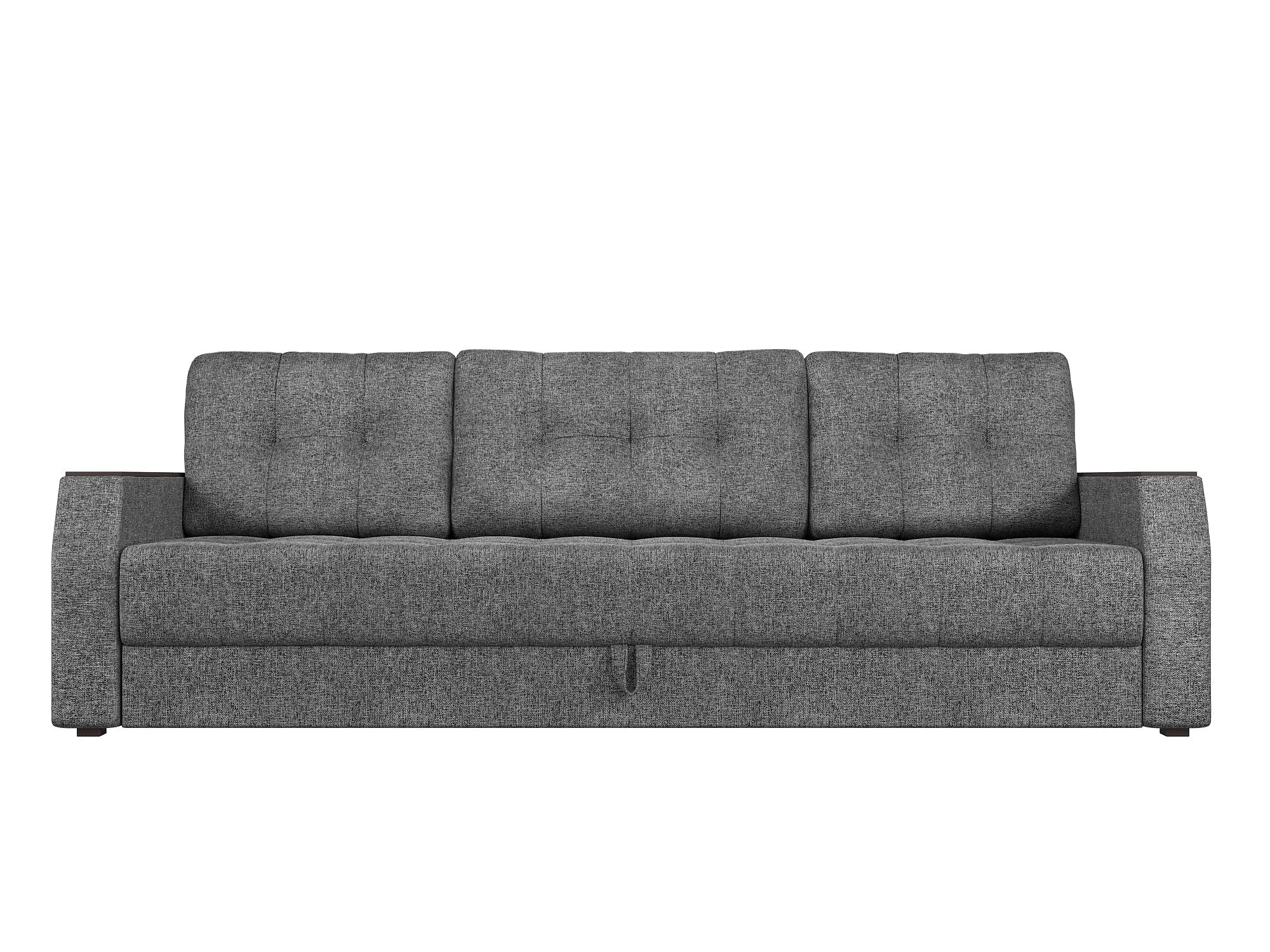 Прямой диван серого цвета Атлантида Кантри без стола Дизайн 3