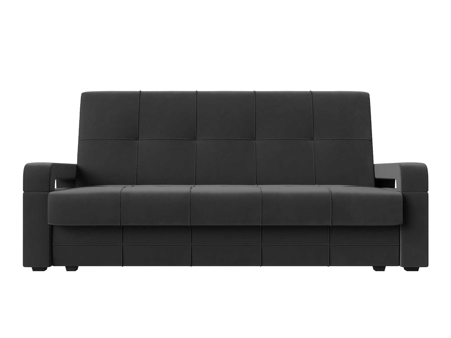 Прямой диван серого цвета Гермес Лайт Плюш Дизайн 6 книжка
