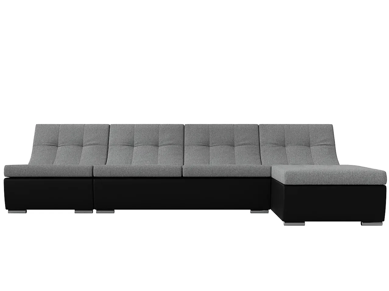 Угловой диван черно-белый Монреаль Кантри Дизайн 3