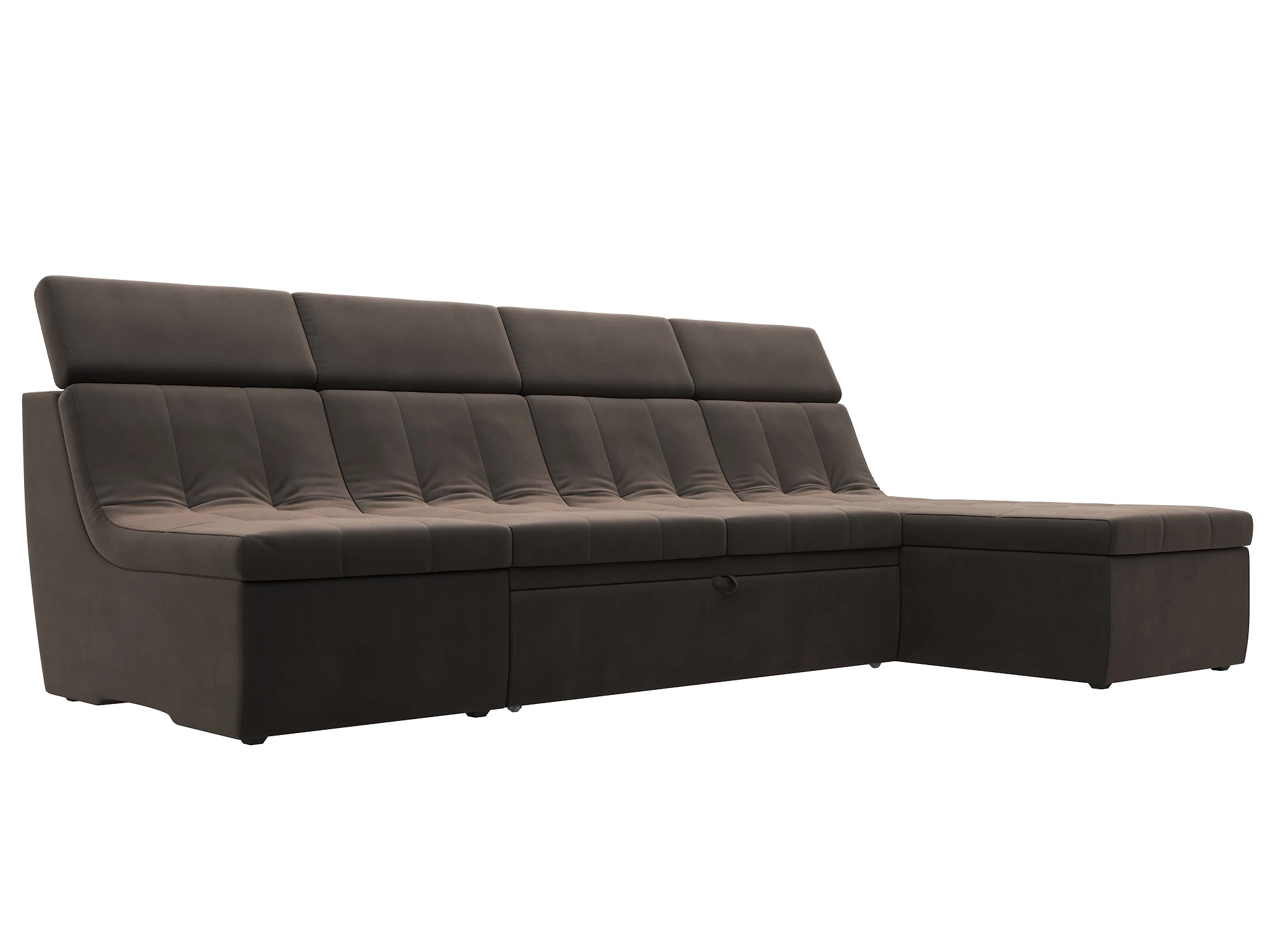 Угловой диван с креслом Холидей Люкс Плюш Дизайн 4