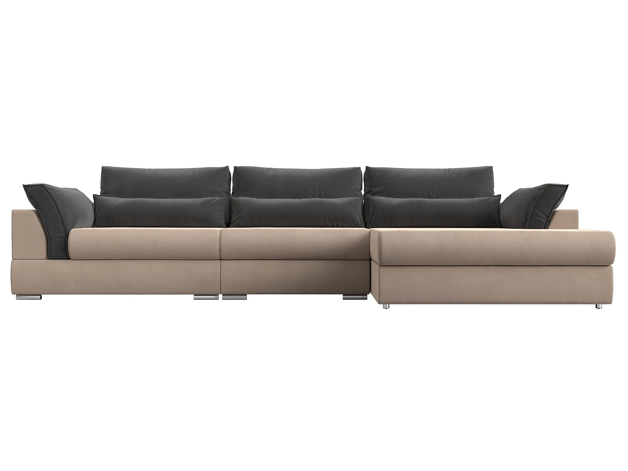 Угловой диван с левым углом Пекин Лонг Плюш Дизайн 5
