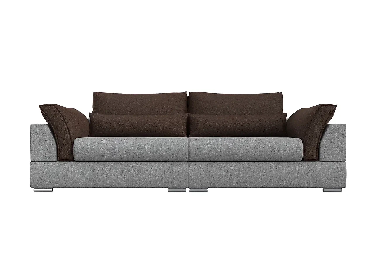 Прямой диван серого цвета Пекин Кантри Дизайн 7