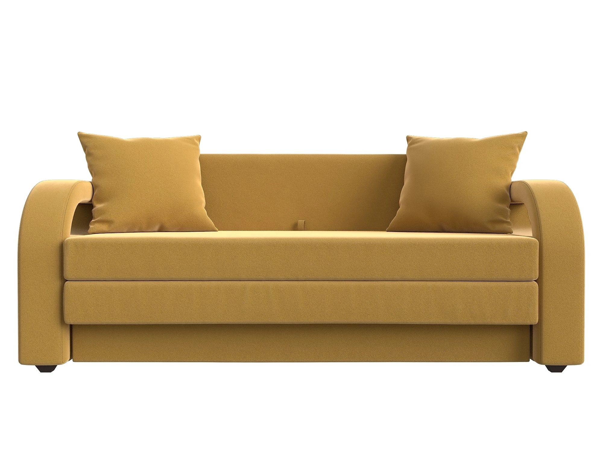 Жёлтый прямой диван Лига-014 Дизайн 3