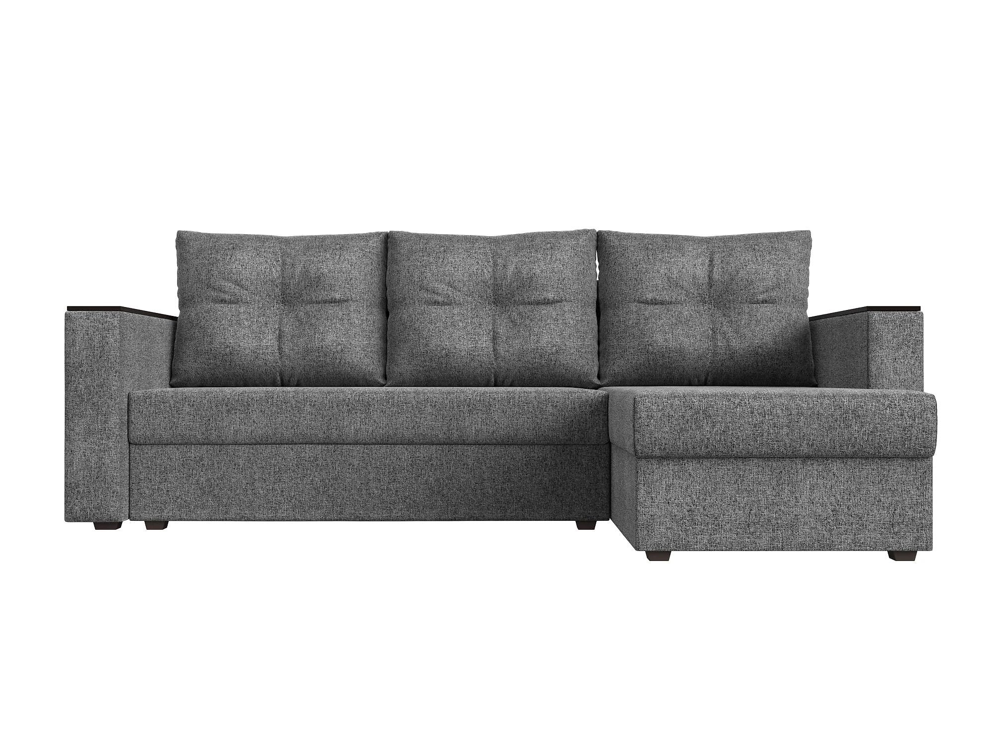 Серый диван еврокнижка Атланта Лайт Кантри без стола Дизайн 3