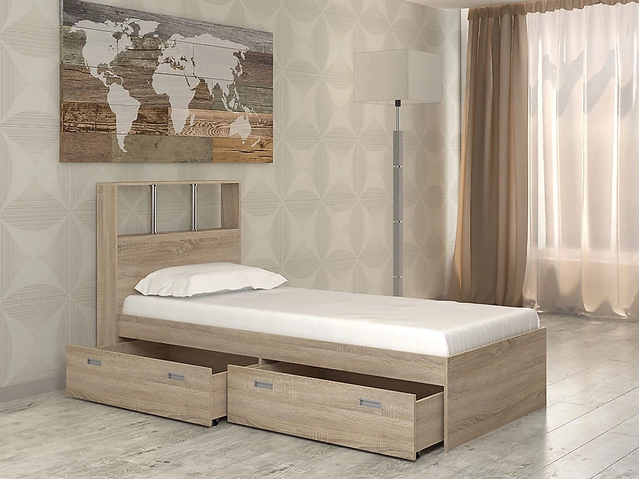 кровать в стиле минимализм Бриз-6 (90) Дизайн-2