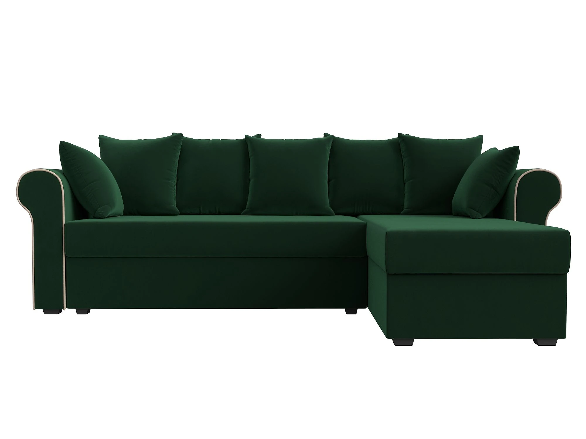 Угловой диван с ящиком для белья Рейн Плюш Дизайн 4