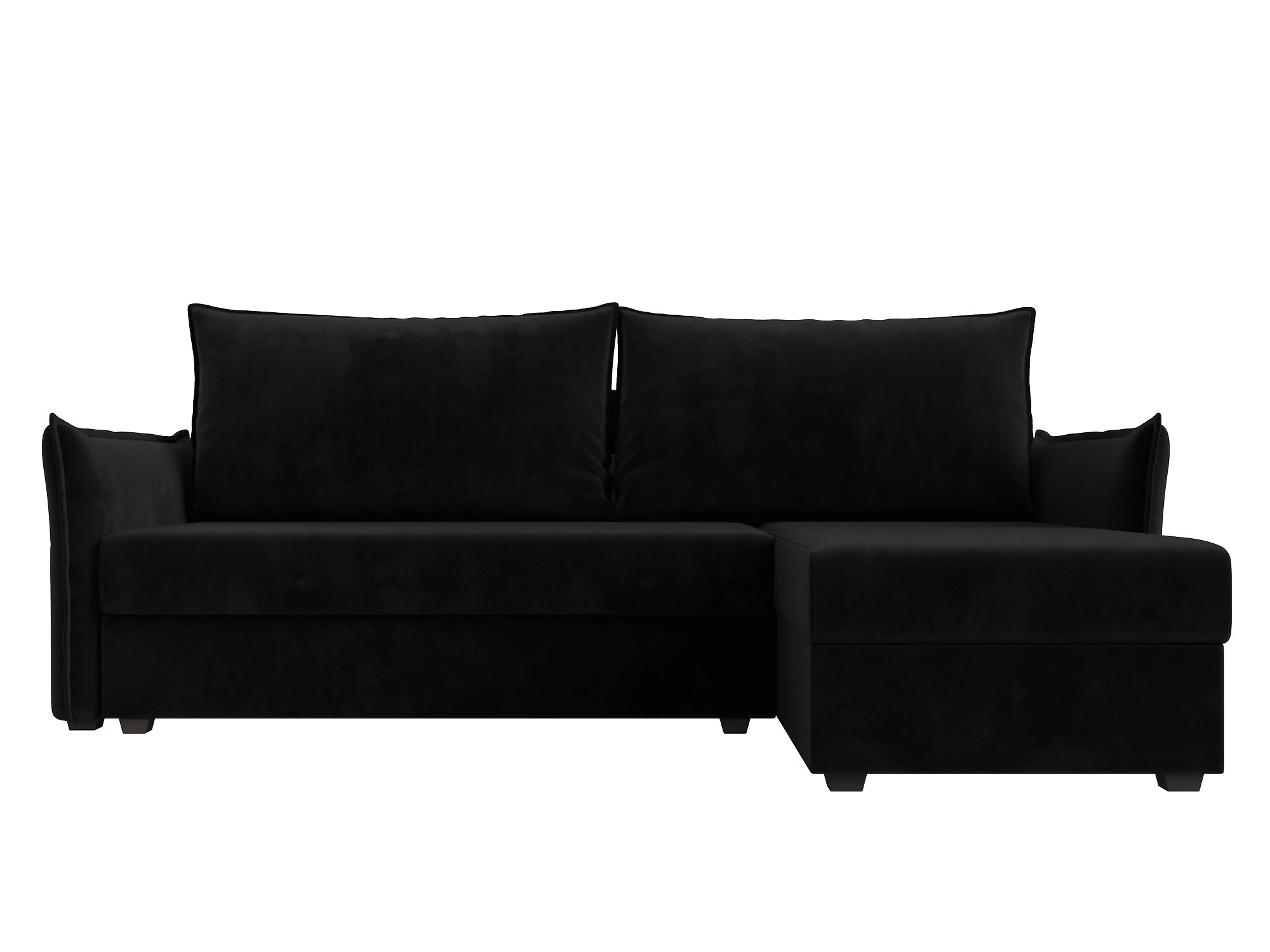 Угловой диван из велюра Лига-004 Плюш Дизайн 8