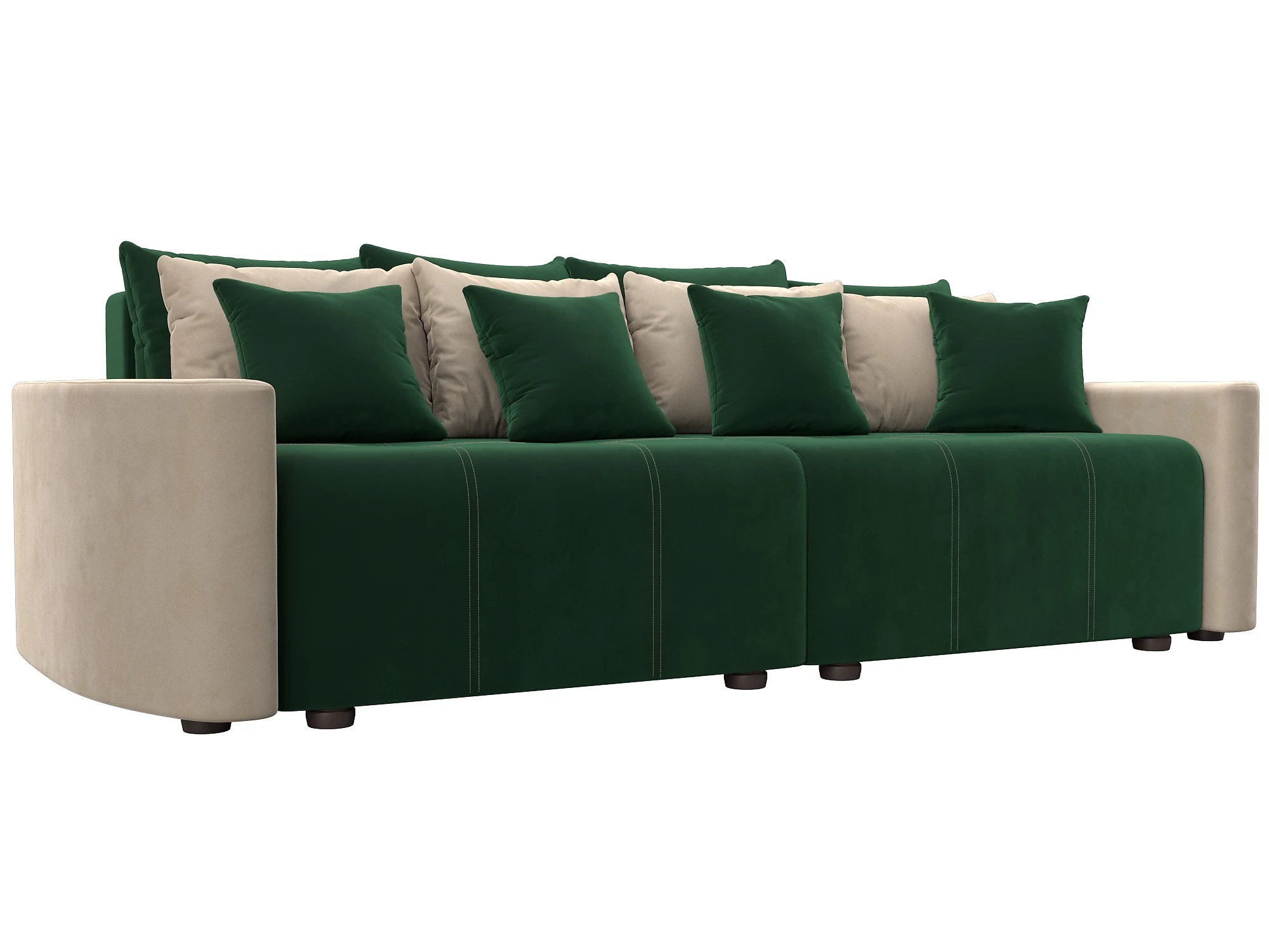 диван с антивандальным покрытием Бристоль Велюр Зеленый-Бежевый