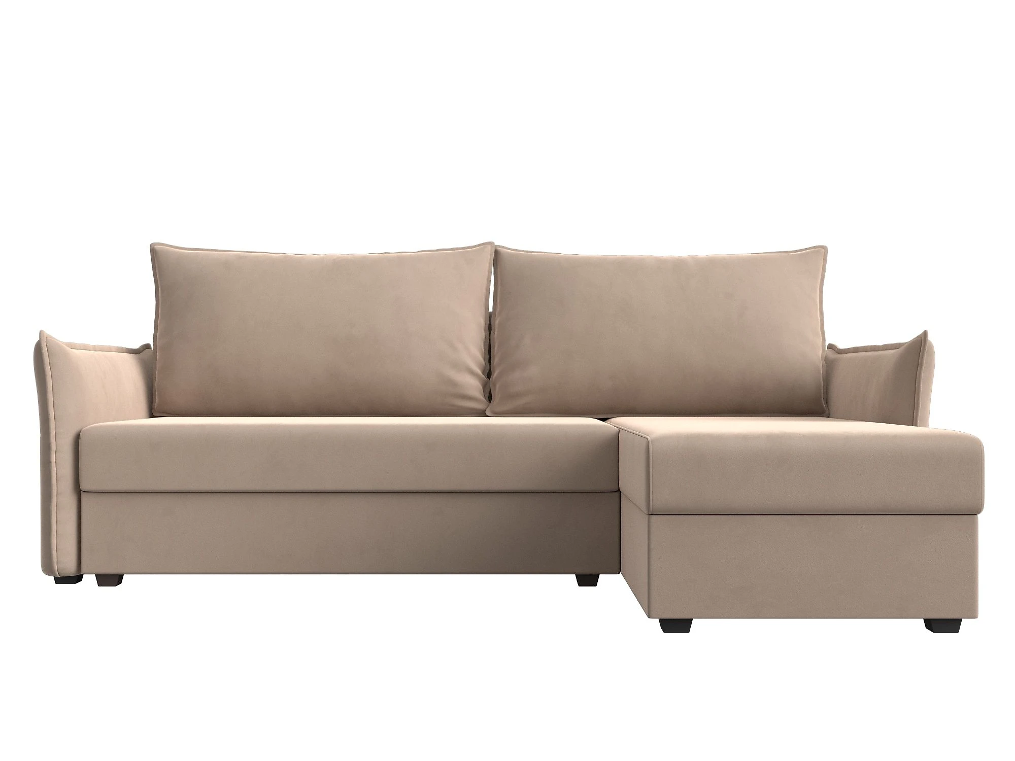 Угловой диван из велюра Лига-004 Плюш Дизайн 1