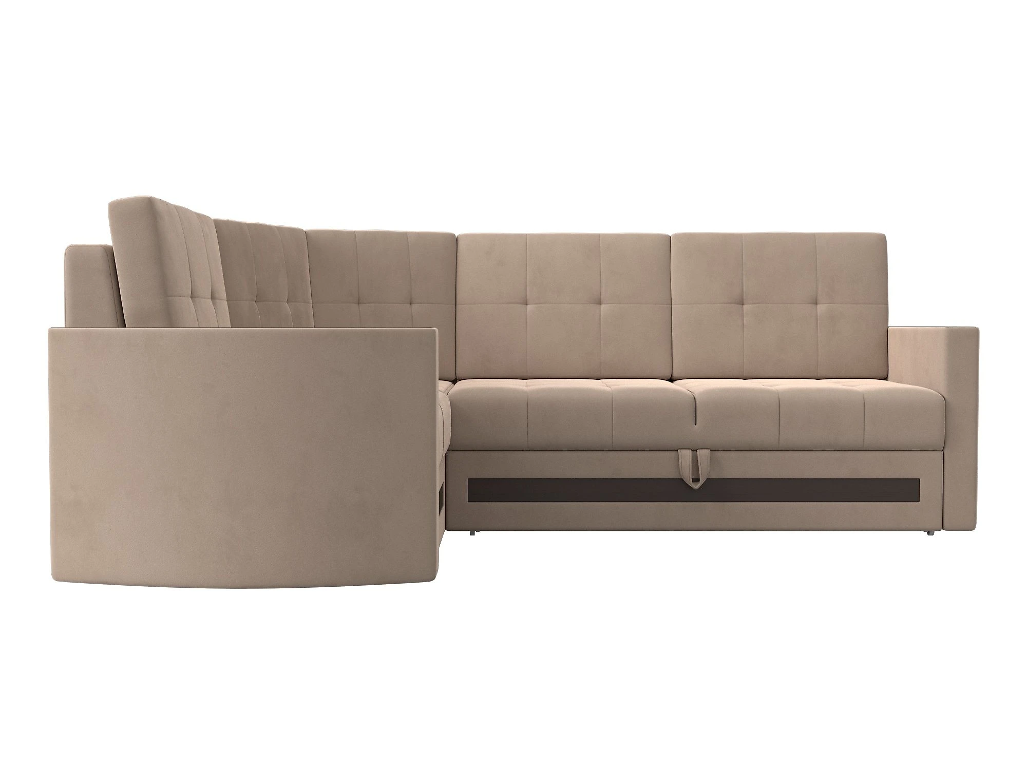 Угловой диван на деревянном каркасе Белла Плюш Дизайн 1